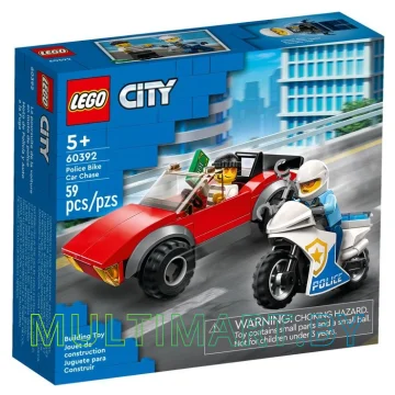 Конструктор LEGO City 60392 Полицейская погоня на байке